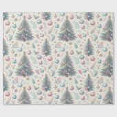 Feestelijk kleurrijk kerstinpakpapier cadeaupapier (Vlak)