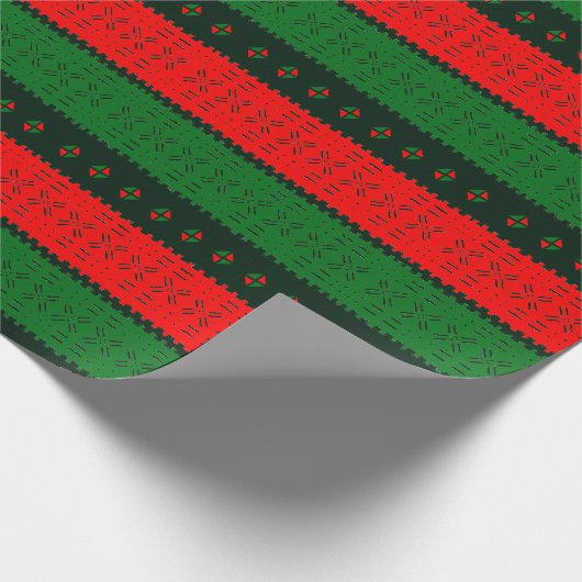 Feestelijk Kleurrijk Modderdoek Patroon Wrapping P Cadeaupapier (Hoek)