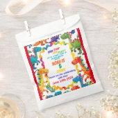 Feestelijk Kleurrijke Dinosaurus Verjaardagscadeau Bedankzakje (Geknipt)