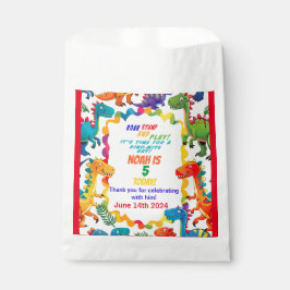 Feestelijk Kleurrijke Dinosaurus Verjaardagscadeau Bedankzakje