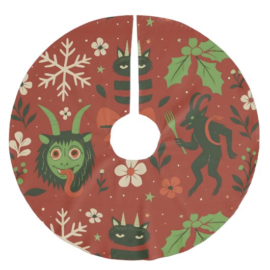 feestelijk krampuspatroon kerstboom rok (Voorkant)