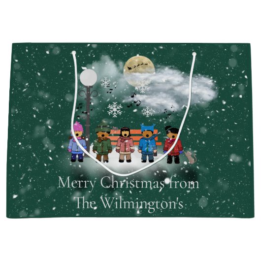 Feestelijk Kwintet Kerst Groot Cadeauzakje (Voorkant)