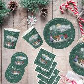 Feestelijk Kwintet Kerstfeest Papieren Bekers