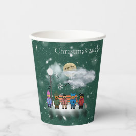 Feestelijk Kwintet Kerstfeest Papieren Bekers