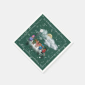 Feestelijk Kwintet Kerstfeest Servet (Hoek)