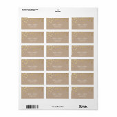 FEESTELIJK LABEL modern confetti spot gouden folie (Full Sheet)