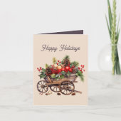 Feestelijk Land boerderij Kerst Feestdagen Kaart (Voorkant)