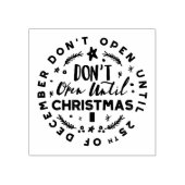 Feestelijk, Leuk & Kleurrijk Niet Openen Tot Kerst Rubberstempel (Afrduk)