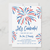 Feestelijk Leuk Patriottisch Vuurwerk 4th of Juli  Kaart (Voorkant)