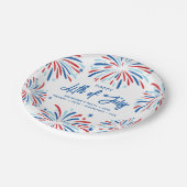 Feestelijk Leuk Patriottisch Vuurwerk 4th of Juli Papieren Bordje (Gekanteld)