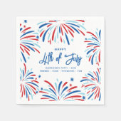Feestelijk Leuk Patriottisch Vuurwerk 4th of Juli  Servet (Voorkant)