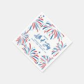 Feestelijk Leuk Patriottisch Vuurwerk 4th of Juli  Servet (Hoek)