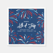 Feestelijk Leuk Patriottisch Vuurwerk 4th of Juli  Servet (Voorkant)