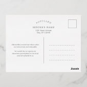 Feestelijk Lijst ECHTE FOLIE Zakelijk Vakantie Bri Folie Uitnodiging Briefkaart (Achterkant)