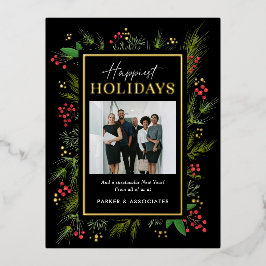 Feestelijk Lijst FOLIE Zakelijk Foto Vakantie Brie Folie Uitnodiging Briefkaart