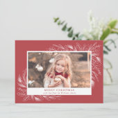 feestelijk Lijst, kerstfotokaart Feestdagenkaart (Staand voorkant)