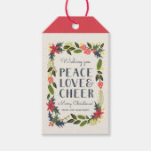 Feestelijk Lijst Vakantie Cadeau Labels Cadeaulabel (Voorkant)