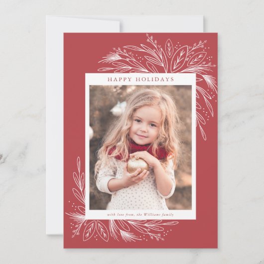 Feestelijk Lijst, Vakantie fotokaart Feestdagenkaart (Voorkant)