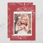 Feestelijk Lijst, Vakantie fotokaart Feestdagenkaart (Voorkant / Achterkant)