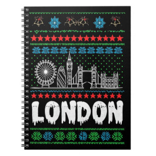 Feestelijk Londen Verenigd Koninkrijk Lelijke Kers Notitieboek