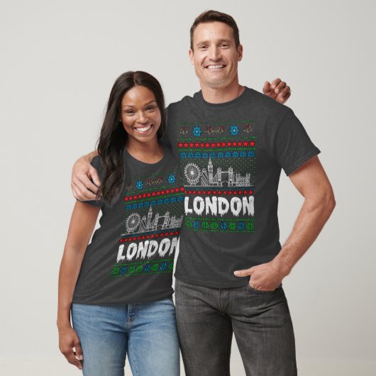 Feestelijk Londen Verenigd Koninkrijk Lelijke Kers T-shirt (Unisex)