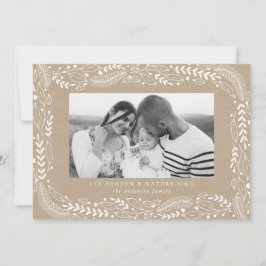 Feestelijk Loofwerk | Kraft Vakantiefotokaart Feestdagenkaart