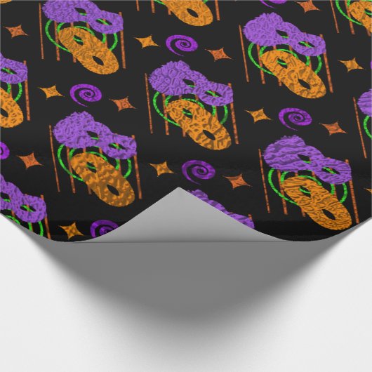 Feestelijk Maskerade Maskers Wrapping Papier (Hoek)