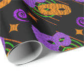 Feestelijk Maskerade Maskers Wrapping Papier (Rol Hoek)
