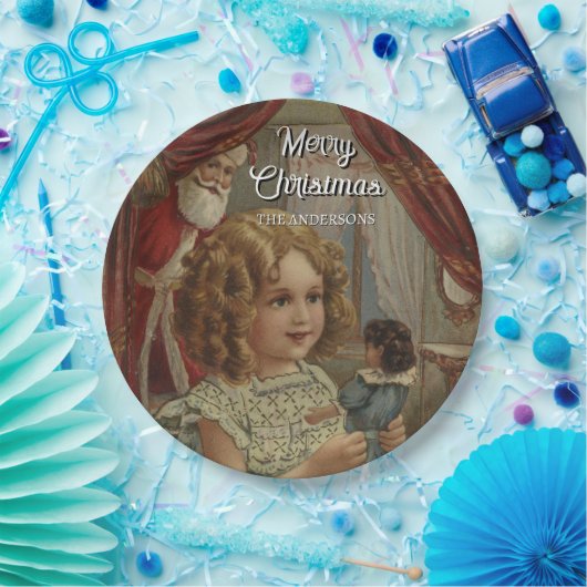 Feestelijk  Meisje Santa Doll Bord (Feest)