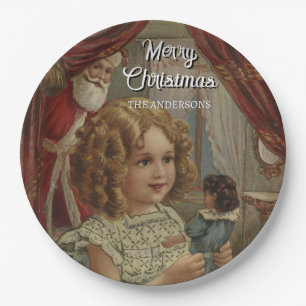 Feestelijk Meisje Santa Doll Bord
