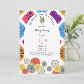 Feestelijk Mexicaans Papier Fan Cactus Baby shower Kaart (Staand voorkant)