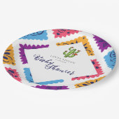 Feestelijk Mexicaans Papier Fan Cactus Baby shower Papieren Bordje (Gekanteld)