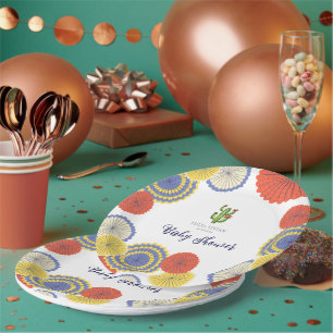 Feestelijk Mexicaans Papier Fan Cactus Baby shower Papieren Bordje