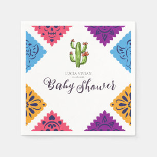 Feestelijk Mexicaans Papier Fan Cactus Baby shower Servet