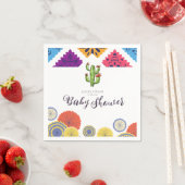 Feestelijk Mexicaans Papier Fan Cactus Baby shower Servet (Insitu)