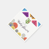 Feestelijk Mexicaans Papier Fan Cactus Baby shower Servet (Hoek)