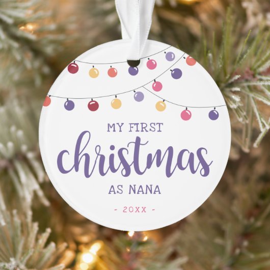 Feestelijk Mijn eerste kerst als Nana Paars Ornament (Boom)