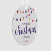 Feestelijk Mijn eerste kerst als Nana Paars Ornament (voorkant)