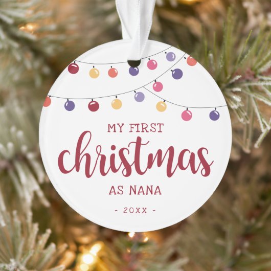 Feestelijk mijn eerste kerst als Nana Rood Ornament (Boom)