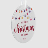 Feestelijk mijn eerste kerst als Nana Rood Ornament (voorkant)