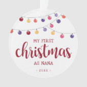 Feestelijk mijn eerste kerst als Nana Rood Ornament (voorkant)