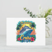 Feestelijk mijn verjaardag Cruise Ship Party 2025 Kaart (Staand voorkant)