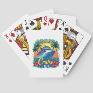Feestelijk mijn verjaardag Cruise Ship Party 2025 Pokerkaarten