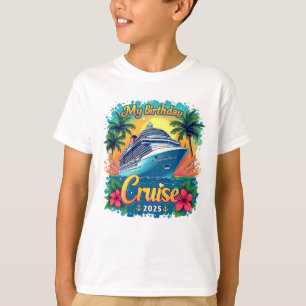 Feestelijk mijn verjaardag Cruise Ship Party 2025 T-shirt