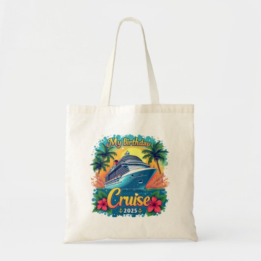 Feestelijk mijn verjaardag Cruise Ship Party 2025 Tote Bag (Voorkant)