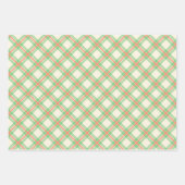 Feestelijk modern groen en Oranje geplakt patroon Inpakpapier Vel (Voorkant 2)