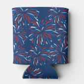 Feestelijk modern vuurwerk, aangepaste tekst 4 jul blikjeskoeler (Achterkant)