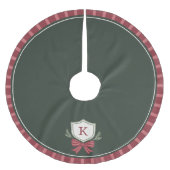 Feestelijk modern wapen met monogram Kerstboomklee Kerstboom Rok (Voorkant)