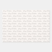 Feestelijk Modern Zwart en Beige Inpakpapier Vel (Voorkant)