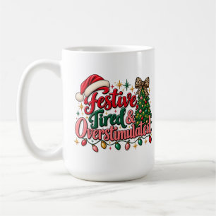 Feestelijk Moe & Overstuur Grappige Kerstmug Koffiemok